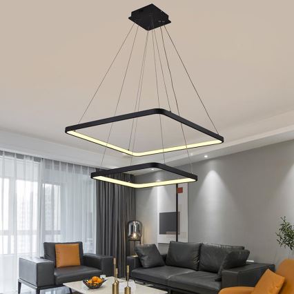 LED Zatemnitveni lestenec na vrvici LED/90W/230V 3000-6500K + Daljinski upravljalnik