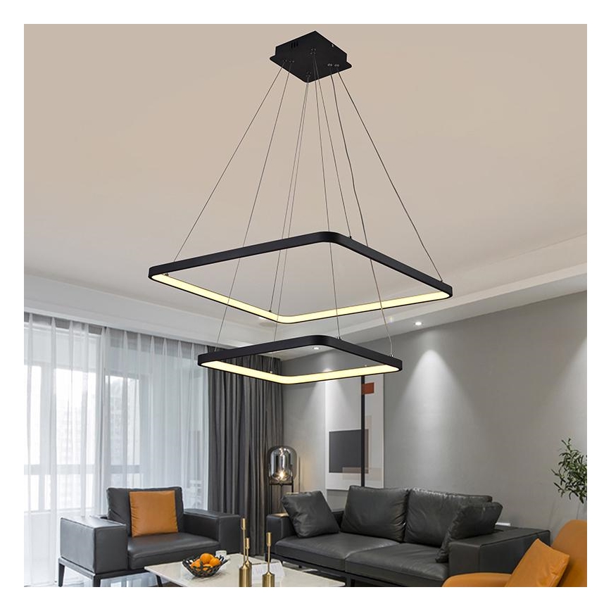LED Zatemnitveni lestenec na vrvici LED/90W/230V 3000-6500K + Daljinski upravljalnik