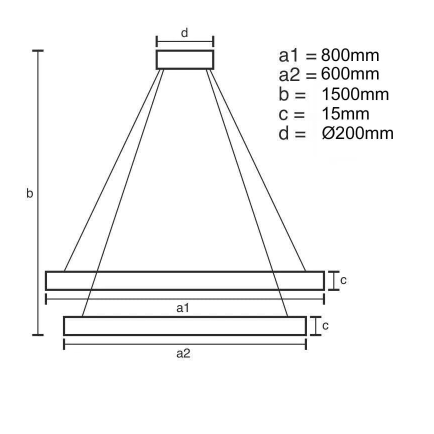 LED Zatemnitveni lestenec na vrvici LED/90W/230V 3000-6500K + Daljinski upravljalnik