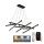 LED Zatemnitveni lestenec na vrvici LED/90W/230V 3000-6500K + Daljinski upravljalnik