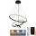 LED Zatemnitveni lestenec na vrvici LED/90W/230V 3000-6500K pr. 60 cm + Daljinski upravljalnik