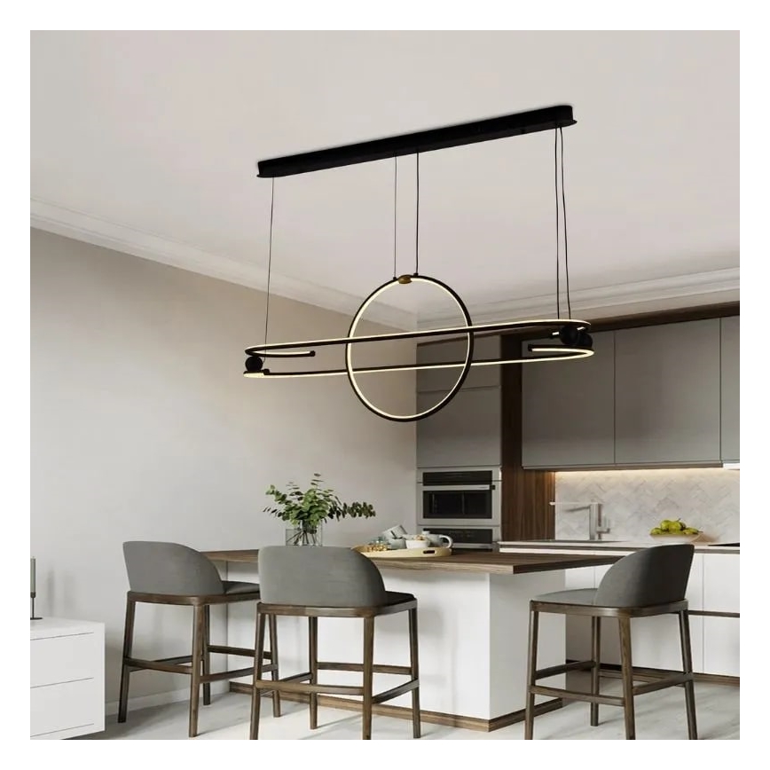 LED Zatemnitveni lestenec na vrvici LED/95W/230V 3000-6500K + Daljinski upravljalnik