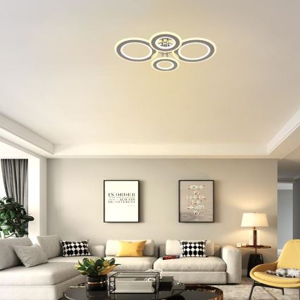 LED Zatemnitveni nadgradni lestenec LED/100W/230V 3000-6500K + Daljinski upravljalnik