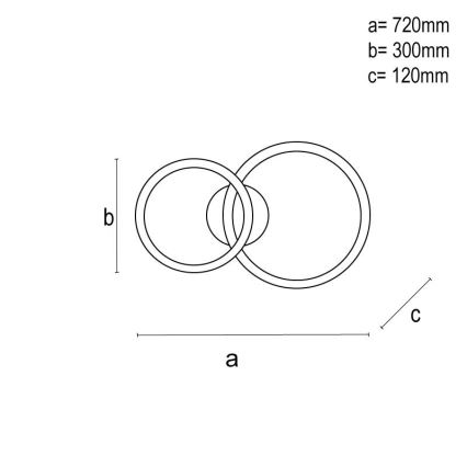 LED Zatemnitveni nadgradni lestenec LED/110W/230V 3000-6500K + Daljinski upravljalnik