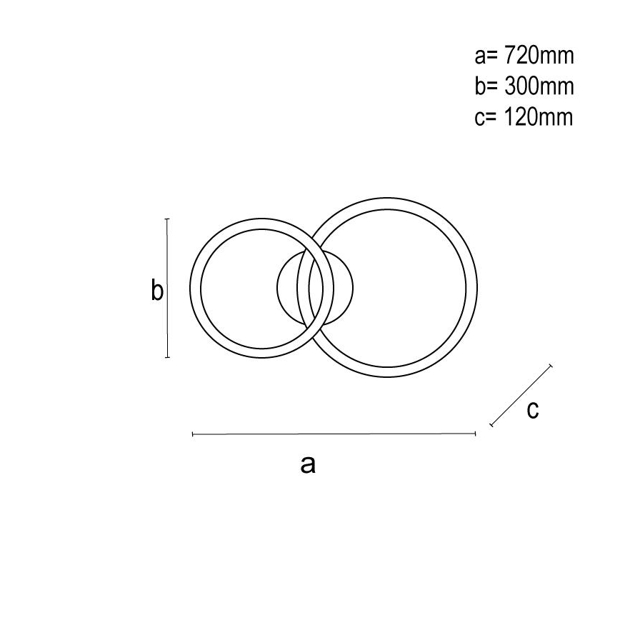 LED Zatemnitveni nadgradni lestenec LED/110W/230V 3000-6500K + Daljinski upravljalnik