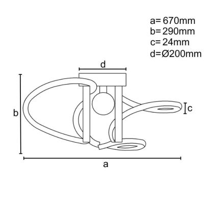 LED Zatemnitveni nadgradni lestenec LED/70W/230V 3000-6500K + Daljinski upravljalnik