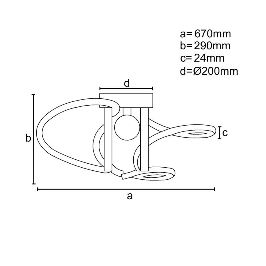 LED Zatemnitveni nadgradni lestenec LED/70W/230V 3000-6500K + Daljinski upravljalnik