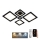 LED Zatemnitveni nadgradni lestenec LED/95W/230V 3000-6500K + Daljinski upravljalnik
