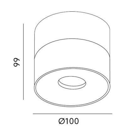 LED Zatemnitveni reflektor LAHTI LED/10,5W/230V 3000K CRI 90 bela