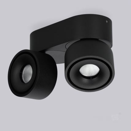 LED Zatemnitveni reflektor LAHTI MINI 2xLED/9W/230V 3000K CRI 90 črna
