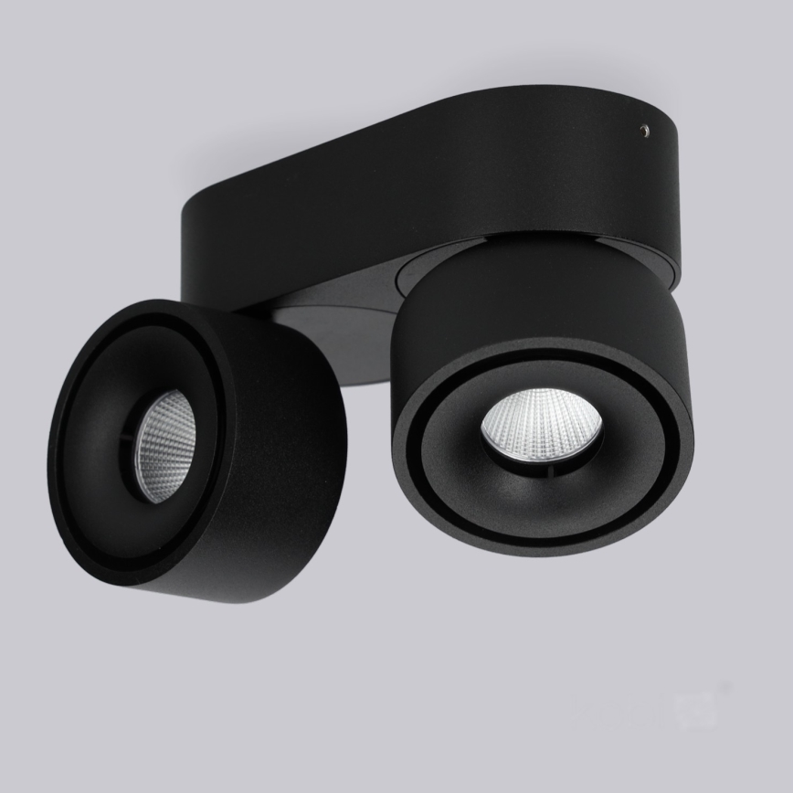 LED Zatemnitveni reflektor LAHTI MINI 2xLED/9W/230V 3000K CRI 90 črna