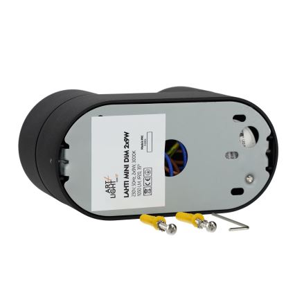 LED Zatemnitveni reflektor LAHTI MINI 2xLED/9W/230V 3000K CRI 90 črna