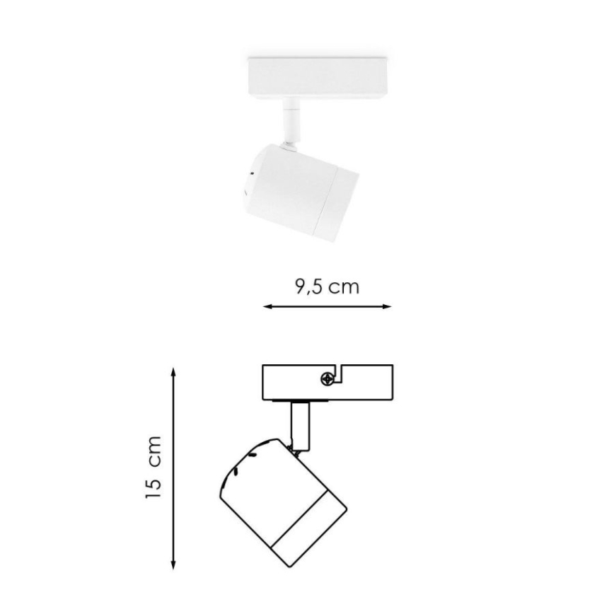LED Zatemnitveni reflektor MANU 1xGU10/5,8W/230V bela