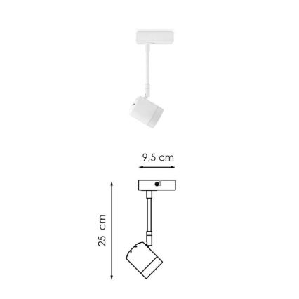 LED Zatemnitveni reflektor MANU 1xGU10/5,8W/230V bela