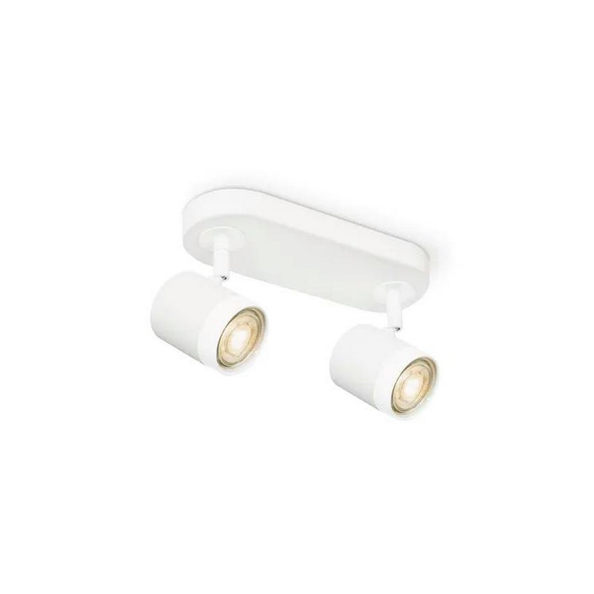 LED Zatemnitveni reflektor MANU 2xGU10/5,8W/230V bela