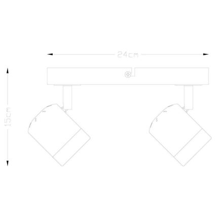 LED Zatemnitveni reflektor MANU 2xGU10/5,8W/230V bela