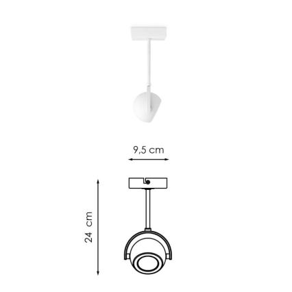 LED Zatemnitveni reflektor NOP 1xGU10/5,8W/230V bela