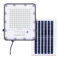 LED Zatemnitveni solarni reflektor LED/100W/3,2V 4500K IP65 črna + Daljinski upravljalnik