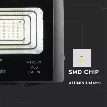 LED Zatemnitveni solarni reflektor LED/12W/3,2V 6000K IP65 5000 mAh + Daljinski upravljalnik