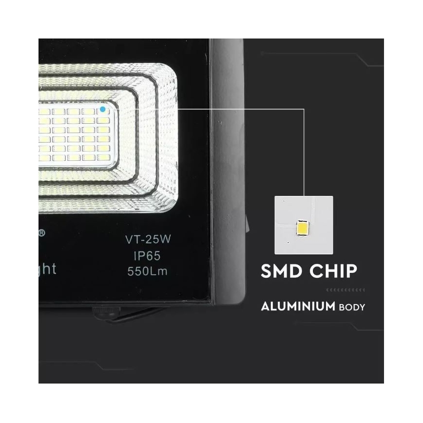 LED Zatemnitveni solarni reflektor LED/12W/3,2V 6000K IP65 5000 mAh + Daljinski upravljalnik