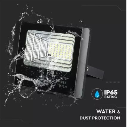 LED Zatemnitveni solarni reflektor LED/12W/3,2V 6000K IP65 5000 mAh + Daljinski upravljalnik