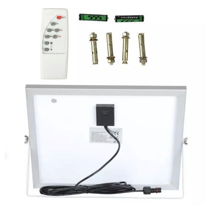 LED Zatemnitveni solarni reflektor LED/16W/3,2V 4000K IP65 10000 mAh + Daljinski upravljalnik