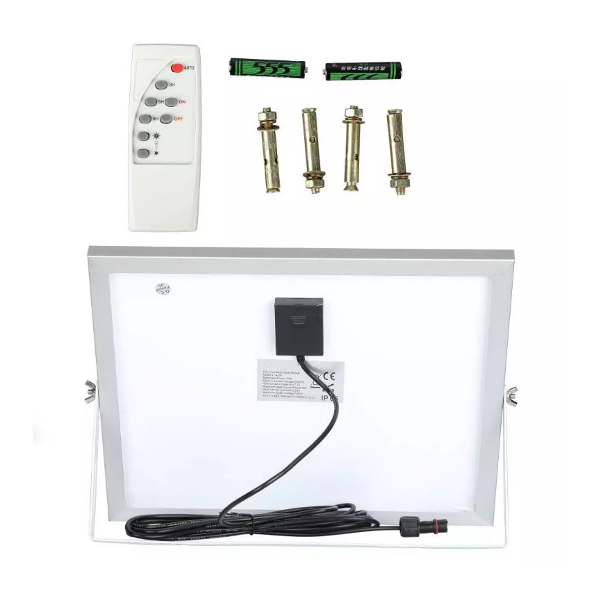 LED Zatemnitveni solarni reflektor LED/16W/3,2V 4000K IP65 10000 mAh + Daljinski upravljalnik