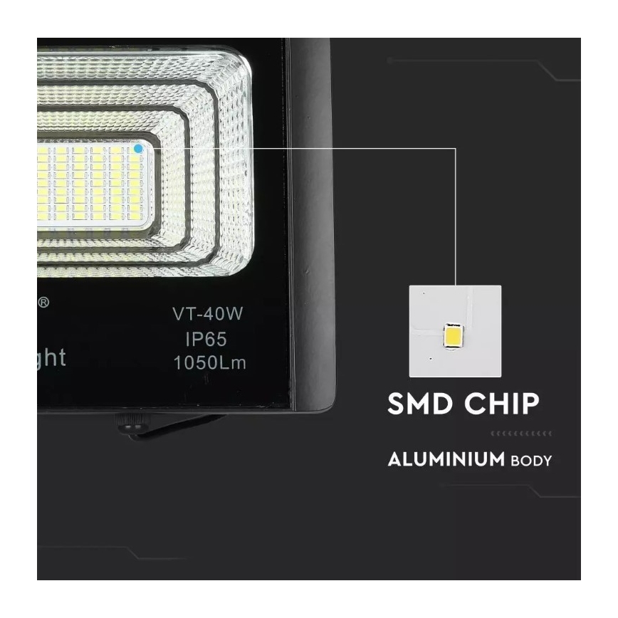 LED Zatemnitveni solarni reflektor LED/16W/3,2V 4000K IP65 10000 mAh + Daljinski upravljalnik