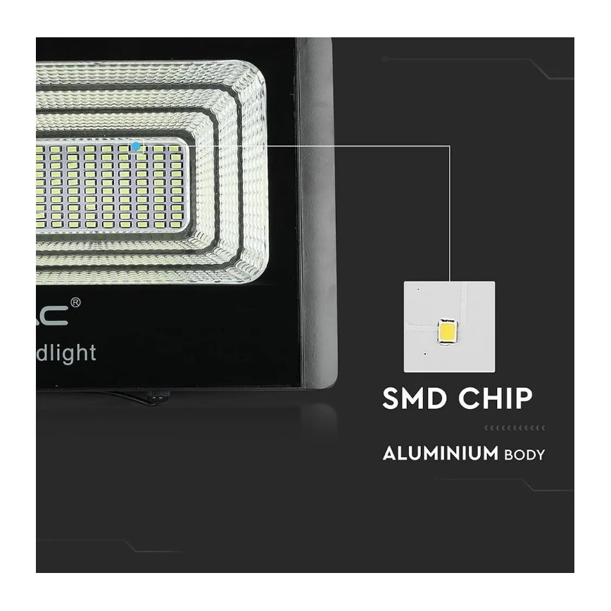 LED Zatemnitveni solarni reflektor LED/20W/6,4V 4000K IP65 10000 mAh + Daljinski upravljalnik