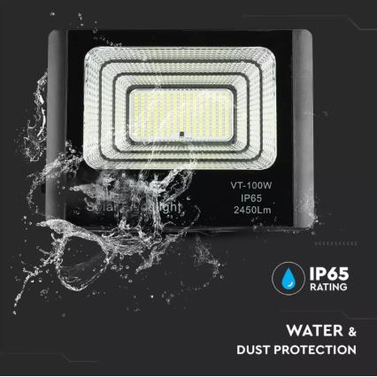 LED Zatemnitveni solarni reflektor LED/35W/10V 4000K IP65 + Daljinski upravljalnik