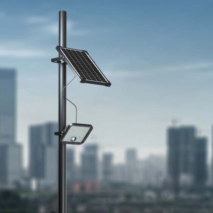 LED Zatemnitveni solarni reflektor s senzorjem LED/10W/3,7V 4000/6000K IP65 + Daljinski upravljalnik