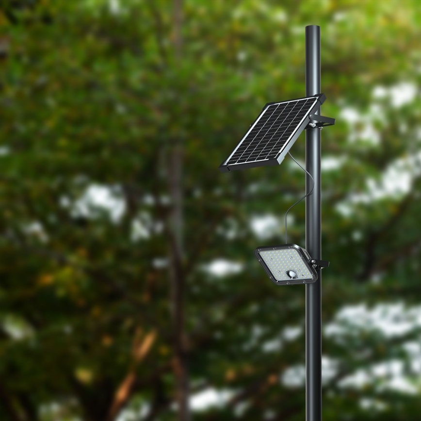 LED Zatemnitveni solarni reflektor s senzorjem LED/10W/3,7V 4000/6000K IP65 + Daljinski upravljalnik