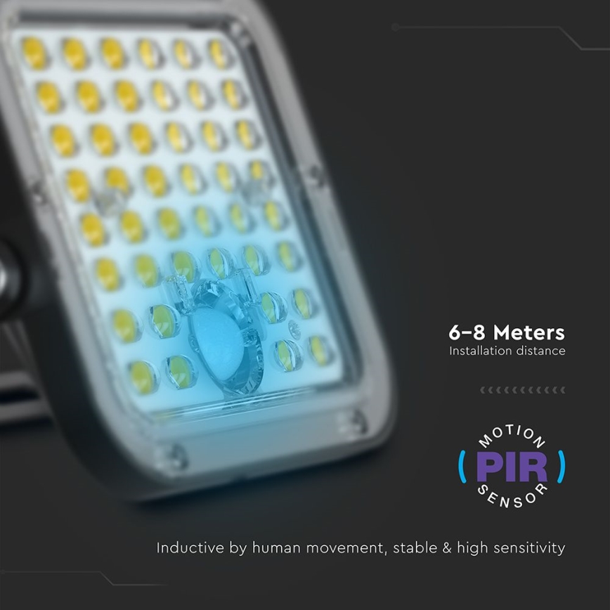 LED Zatemnitveni solarni reflektor s senzorjem LED/10W/3,7V 4000/6000K IP65 + Daljinski upravljalnik
