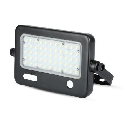 LED Zatemnitveni solarni reflektor s senzorjem LED/10W/3,7V 4000K IP65 + USB priključek