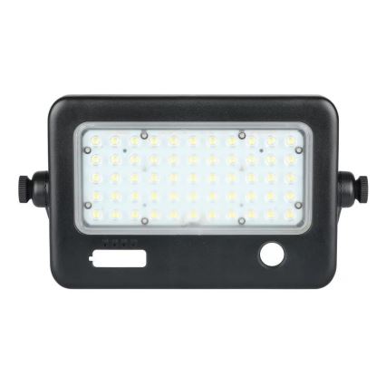 LED Zatemnitveni solarni reflektor s senzorjem LED/10W/3,7V 4000K IP65 + USB priključek