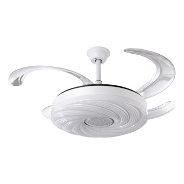 LED Zatemnitveni stropni ventilator LED/60W/230V 3000-6000K pr. 50 cm bela + Daljinski upravljalnik