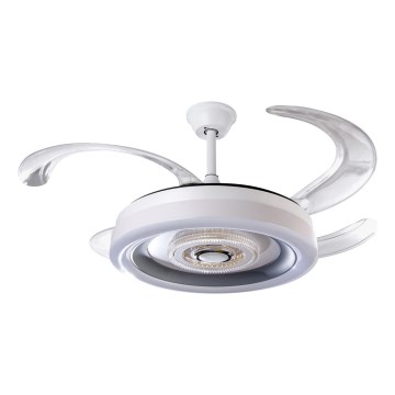 LED Zatemnitveni stropni ventilator LED/60W/230V 3000-6000K pr. 50 cm bela + Daljinski upravljalnik