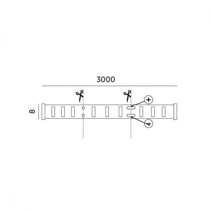 LED Zatemnitveni trak LED/25W/230V 3m 4000K