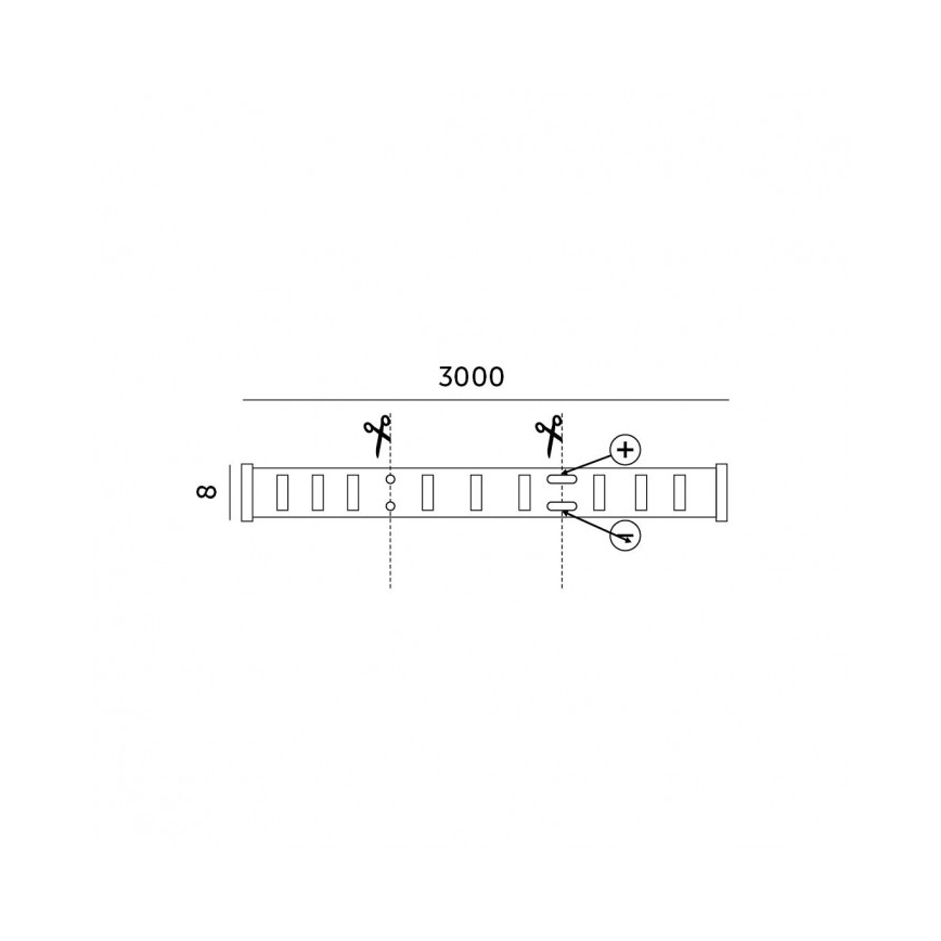 LED Zatemnitveni trak LED/25W/230V 3m 4000K