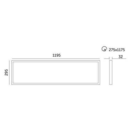 LED Zatemnitveni vgradni panel CAPRI LED/25/36/40W/230V 3000/4000/5700K IP44 30x120 cm