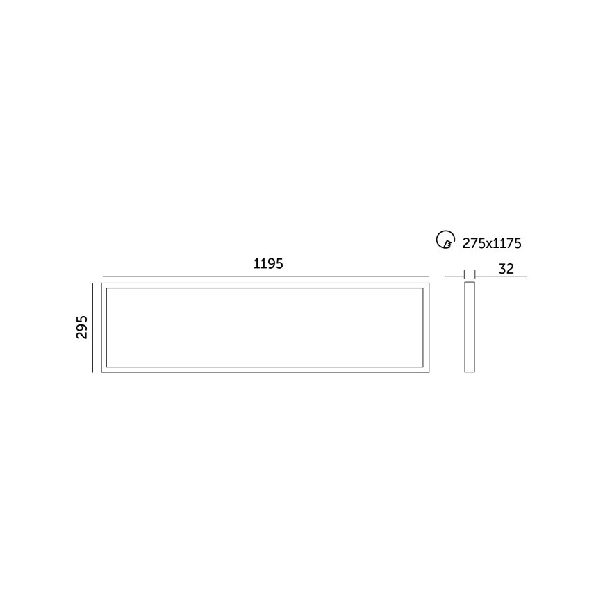 LED Zatemnitveni vgradni panel CAPRI LED/25/36/40W/230V 3000/4000/5700K UGR&lt;19 IP44 30x120 cm