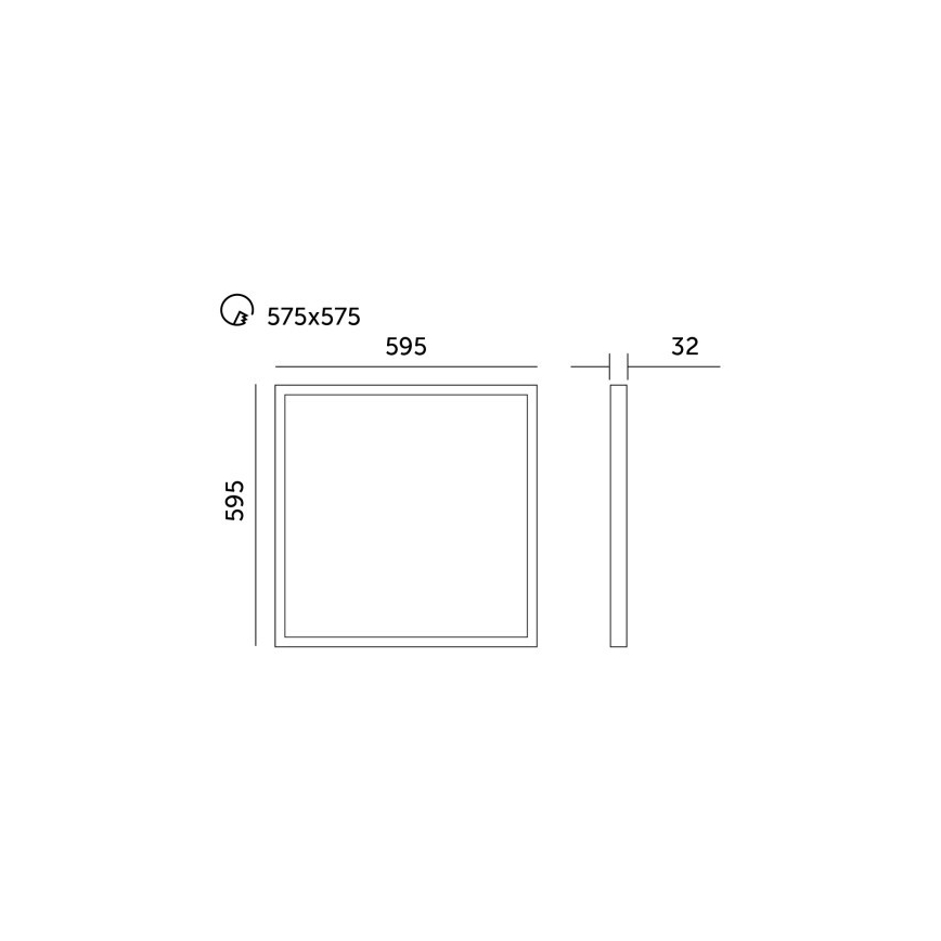 LED Zatemnitveni vgradni panel CAPRI LED/25/36/40W/230V 3000/4000/5700K UGR&lt;19 IP44 60x60 cm
