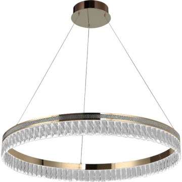 LED zatemnjevalen kristalni lestenec na jeklenem kablu THALIA LED/55W/230V 3000-6000K Ø 80 cm + daljinski upravljalnik