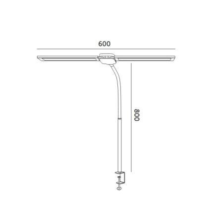 LED zatemnjevalna namizna svetilka USB TENUIX DUO 2xLED/7W/5V 3000-6000K črna