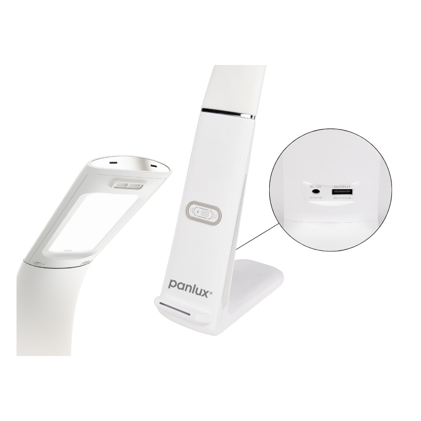 LED namizna svetilka z zatemnitveno funkcijo, brezžičnim polnjenjem in senzorjem gibanja LORD EVO LED/8W/230V 3000K/4500K/6000K bela