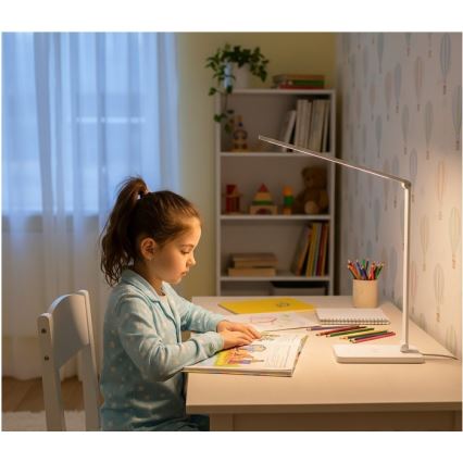 Zatemnjevalna namizna LED-svetilka z brezžičnim polnjenjem NOBLITE Q LED/7W/230V 3000/4000/6500K bela