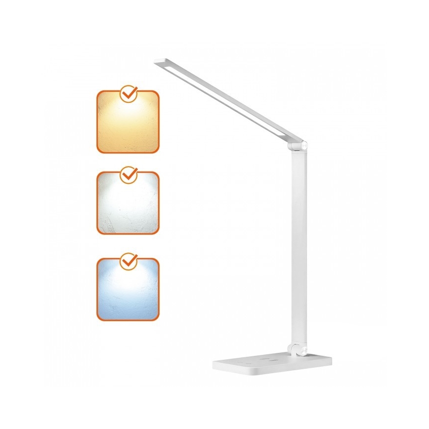 Zatemnjevalna namizna LED-svetilka z brezžičnim polnjenjem NOBLITE Q LED/7W/230V 3000/4000/6500K bela