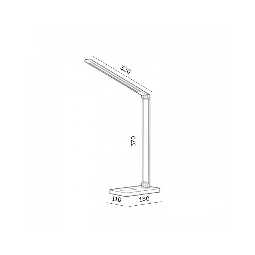 Zatemnjevalna namizna LED-svetilka z brezžičnim polnjenjem NOBLITE Q LED/7W/230V 3000/4000/6500K bela