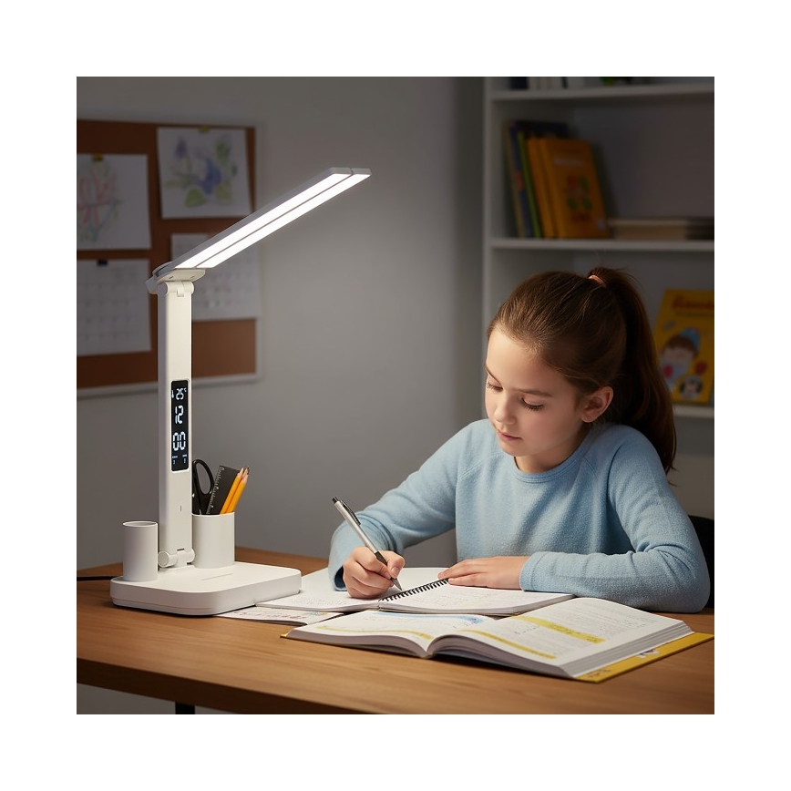 LED zatemnjiva polnilna namizna svetilka NOBLITE P LED/5W/5V 3000/4000/6000K 2200 mAh bela