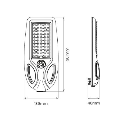 LED solarna ulična svetilka s funkcijo zatemnjevanja in senzorjem VENICE LED/50W/3,2V 4000 mAh IP65 črna + daljinski upravljalnik